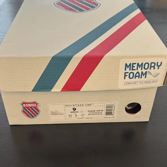 K-Swiss White Athletic Sneakers st329 CMF Size 9 - Picture 8 of 8
